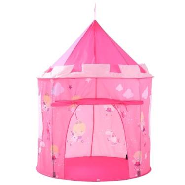 Imagem de WnewTools Barraca infantil infantil barraca de brincar princesa castelo dobrável casa de brinquedo