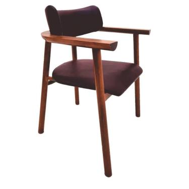 Imagem de Cadeira Tramontina Maruja Ritmo Em Madeira Tauari Com Estofado Café