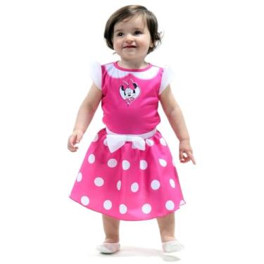 Imagem de Fantasia da Minnie Mouse Bebê Vestido Minnie Rosa ou Vermelho Sulamericana (Rosa, P 1 ano)