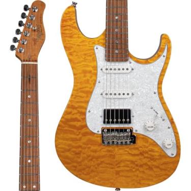Imagem de GUITARRA ELETRICA TAGIMA CLASSIC STELLA DW TRANSPARENT AMBAR