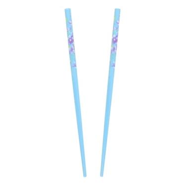 Imagem de Conjunto de palitos de cabelo de madeira com flores para cortar cabelo, Light Blue, Medium