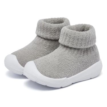 Imagem de MORENDL Pantufas infantis antiderrapantes para meninos e meninas, 15-18 meses