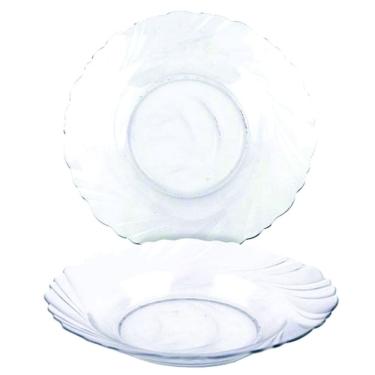 Imagem de Kit Jogo Pratos Fundo Sopa Transparente 10 Peças 22,5cm