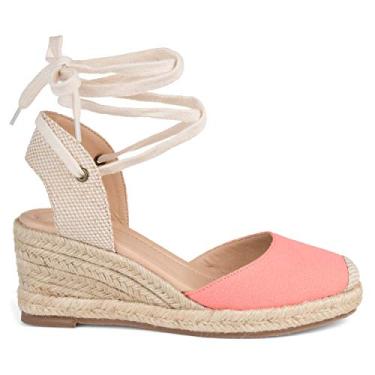 Imagem de Brinley Co Espadrille anabela feminino Comfort, Coral, 8.5