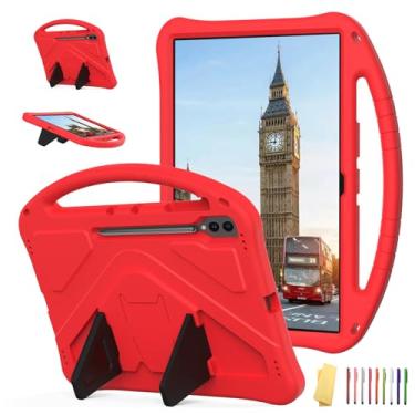 Imagem de UUcovers Capa infantil para Samsung Galaxy Tab S9 Ultra e S8 Ultra de 14,6 polegadas 2023/2022 (SM-X910/X916/X918/X900/X906) com suporte/alça para crianças, leve, macia, EVA à prova de choque,