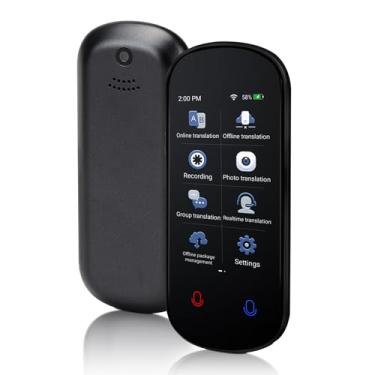 Imagem de NINGKPOW Dispositivo tradutor de idiomas, compatível com 138 idiomas, tradutor portátil bidirecional em tempo real, dispositivo para tradução de voz/texto/offline/foto com tela sensível ao toque HD de