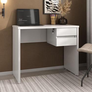 Imagem de Kit 2 Peças com Escrivaninha Minimalista e Gaveteiro Suspenso Organizador Branco