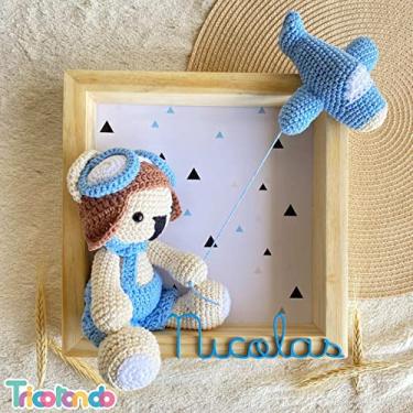 Imagem de Porta Maternidade Amigurumi Nicho - Urso Aviador