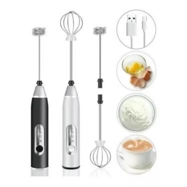 Imagem de Mini Batedeira Elétrica Recarregável Portátil Alimentos Mixer com Fuê 
