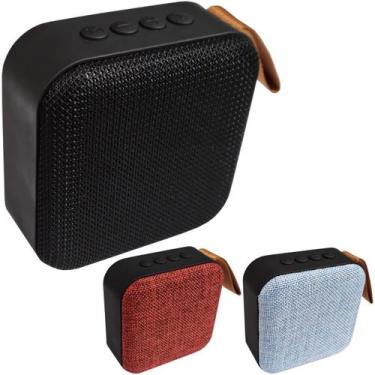 Imagem de Mini Caixinha de Som Quadrada Portátil Bluetooth Usb Mp3 Sd Rádio Fm A