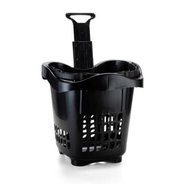 Imagem de KIT 2 Cestas de Mercado Compras Com Rodas Rodinhas Lofity 30Lts - JRMa