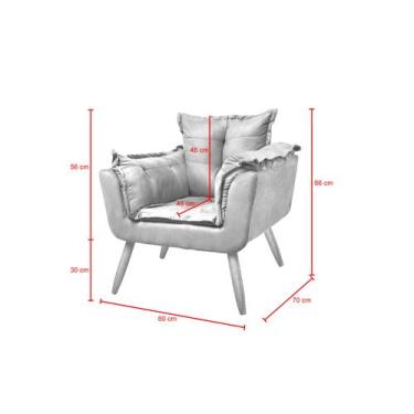 Imagem de Poltrona Opala Decoração Sala Jantar Suede Cinza - Mobili di Casa