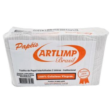 Imagem de Papel Toalha Interfolha 100% Celulose 1.000 Folhas Artlimp