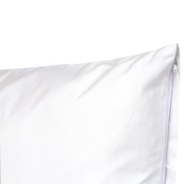 Imagem de Kit 2 Fronhas C/ Zíper 70cm x 50cm Percal Flex 400 fios Toque Macio - 