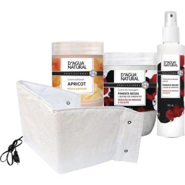 Imagem de Kit creme pimenta negra fluido esfoliante média cinta 110v - D'agua na