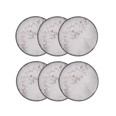 Imagem de Prato Raso De Porcelana Floralis 25Cm 6Un - Tramontina