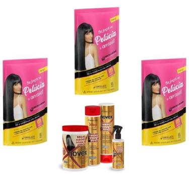 Imagem de Hene Gel Pelucia Preto Medio/Forte 03x180g Pouch/Bisnaga+Brilho Magico