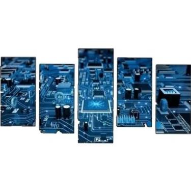 Imagem de Kit quadro decorativo 5 peças 95x60cm Informática Engenharia