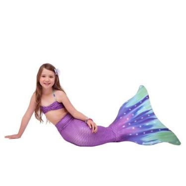 Imagem de Cauda de Sereia Infantil e Adulto Com Monofin Com Biquini e Proteção U