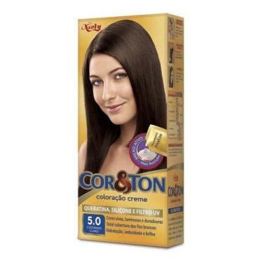 Imagem de Tintura Coloração Cor & Ton 5.0 Castanho Claro - Niely