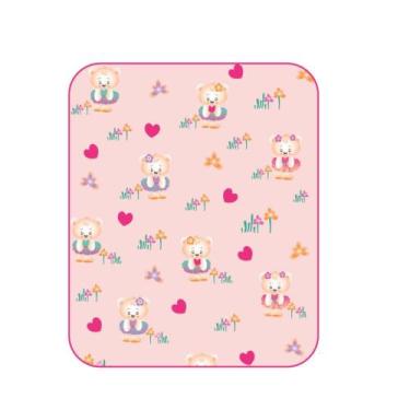 Imagem de Cobertor Para Bebê Pelo Alto Baby Menina Ursinhas Jolitex