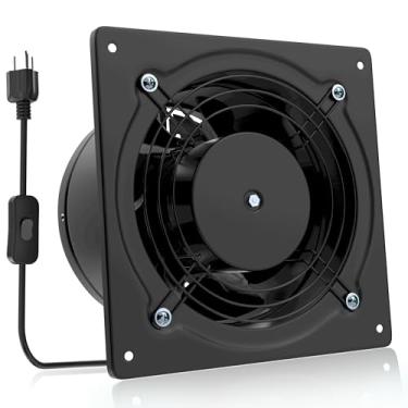 Imagem de HG Power Exaustor de 15 cm, 308CFM Através do Ventilador de Parede Ventilador de Ventilação Ventilador de Teto e Parede para Sótão Garagem Cozinha Banheiro Janela Ventilador Preto