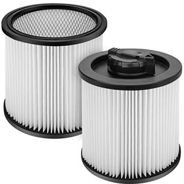 Imagem de Fette Filter - Substituição de filtro de cartucho DXVC6910 compatível com DEWALT DXVC6910 para aspirador de pó molhado/seco DEWALT de 6-16 galões inclui 2 cartuchos de substituição premium.