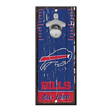 Imagem de WinCraft Abridor de garrafas de placa de madeira NFL Buffalo Bills 12,7 x 28 cm