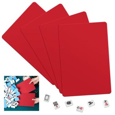 Imagem de Seenelling 4 Pcs Mahjong Tile Mixer Mahjong Shuffler for Mixing and Shuffling Tiles Plastic Mahjong Accessories Gifts for Mahjong Lovers Playing Mahjong Game, Red