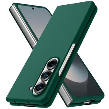 Imagem de DNTMZIN Capa para Samsung Galaxy Z Fold 6, ultrafina fosca à prova de choque PC rígido com aderência antiderrapante proteção total capa protetora verde 010-ZFOLD6-04