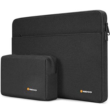 Imagem de NIDOO Capa para laptop de 15 polegadas resistente à água bolsa de transporte portátil para MacBook Pro de 15 polegadas de 16 polegadas / Surface Book 2 3 / 15 polegadas Dell XPS (2020) / 15,6 polegadas Galaxy Book Pro 360 / 15 polegadas Notebook 9 Pro, preta