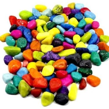 Imagem de Pedrinhas/Cascalho Neon MIX Coloridas Decoração De Aquários - SKRw