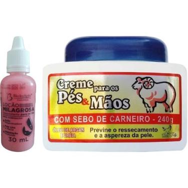 Imagem de Kit Pés e Mãos Gotinha + Creme Sebo de Carneiro P/Rachaduras - San Jul