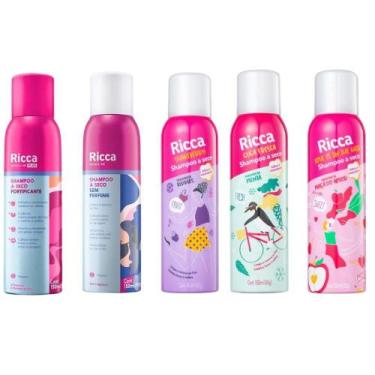 Imagem de Kit Shampoo A Seco Ricca Belliz 150ml C/5 - BELLIZ COMPANY