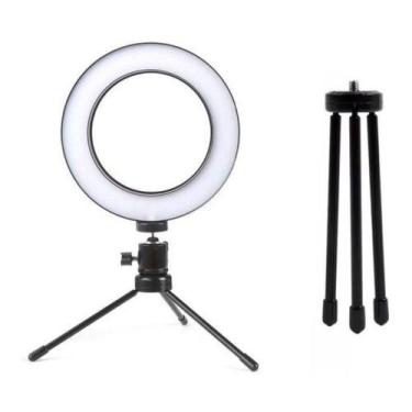 Imagem de Iluminador De Led Com Tripe Ring Light Usb 16cm 6 Polegadas - BCS