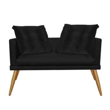 Imagem de Namoradeira Sofá Recamier Milena Confort Com Almofada Sala Recepção Es