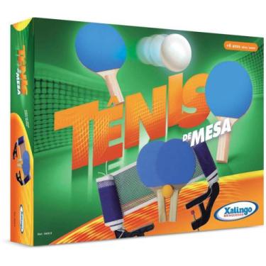 Imagem de Raquete para ping pong tenis de mesa c/2raq.bola/rede - XALINGO