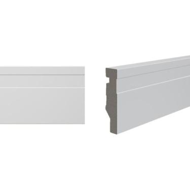 Imagem de Rodapé de poliestireno Durafloor Maxx M-01 70 branco, branco 7cm M-01