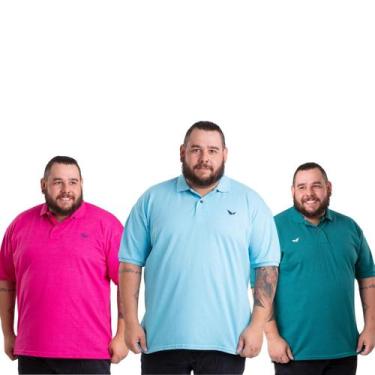 Imagem de 3 Camisa Polo Plus Size Uma Semana de Estilo e Conforto  Compre e Econ