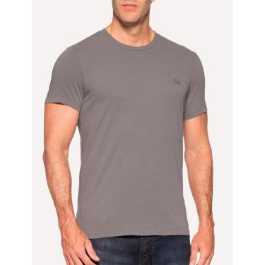 Imagem de Camiseta Ellus Masculina Cotton Fine Aquarela Classic Grafite-Masculino