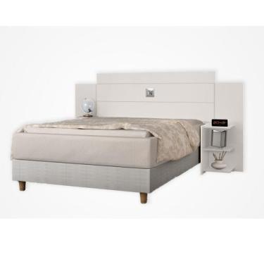 Imagem de Cabeceira Box Casal Acapulco 1.40-1.60 Off White J&A Móveis