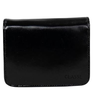 Imagem de Carteira Masculina Classe Couro Pequena Compacta Com Porta Moedas, Pre