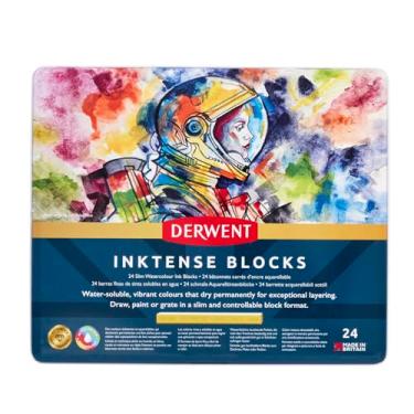 Imagem de Derwent, Bloco Inktense Aquarelável 24 Cores Estojo Lata, 2300443