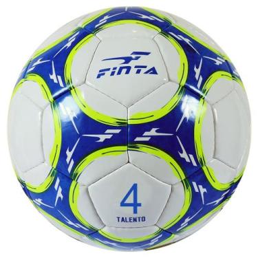 Imagem de Bola Futebol De Campo Escolinha Talento No.4 Costurada Finta, Branco, 