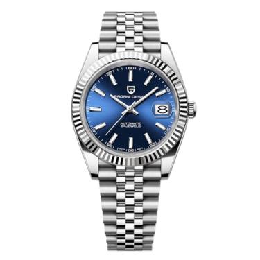 Imagem de Pagani Design Relógio masculino automático Movimento automático japonês Relógio clássico Cristal de safira 100 metros à prova d'água Relógio masculino comercial luminoso.. (Cinturão de aço azul)