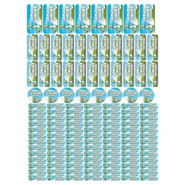 Imagem de 129 Etiquetas Escolares Personalizado Vinil Dinossauro - Tectoner, Din