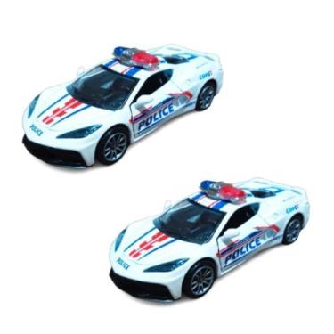 Imagem de Kit 2x Brinquedo carrinho policial de propulsão - AP TOYS