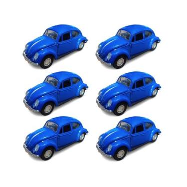 Imagem de Kit 6x Brinquedo carrinho Fusca de propulsão - AP TOYS