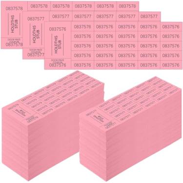 Imagem de Kosiz 2000 folhas de sorteio, 25 licitações, bilhetes de leilão chinês, bandeja complicada, cesta, sorteio, para volta às aulas, recompensas de aula, eventos de prêmios de porta de carnaval