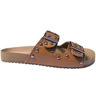 Imagem de Sandália Papete Feminina Moda Verão Confortável salto Baixo (Caramelo, BR, Adulto, Numérico, 34)